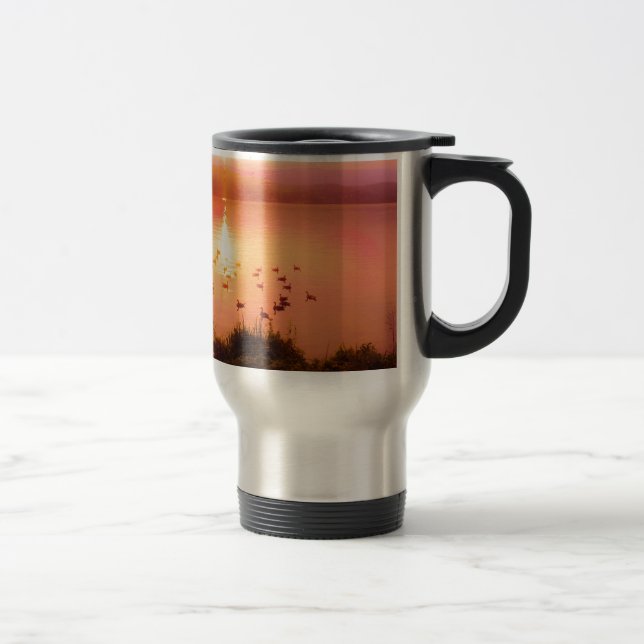 Caneca Térmica Coletor solar rosa e pêssego (Direita)