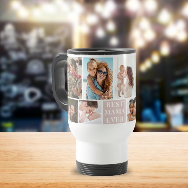 Caneca Térmica Collage 10 Photos Best Mama Ever (Criador carregado)