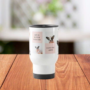 Caneca Térmica Collage Dog Photos Cachorro São Os Meus Dias de