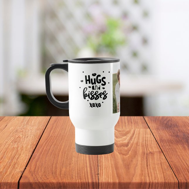 Caneca Térmica Collher Fotografia Do Casal E Abraços E Beijos (Criador carregado)