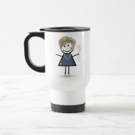 Caneca Térmica Coloque a figura com tênis e margaridas