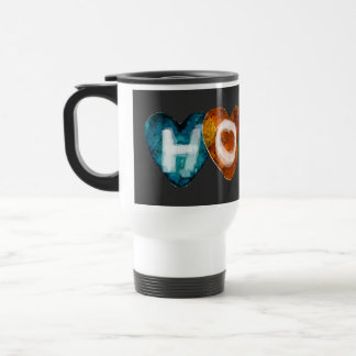 Caneca Térmica Colorful HOPE Hearts – Inspirational Love Typograp