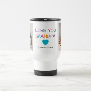 Caneca Térmica Colorida "Ame o Vovô" e Texto Personalizado -