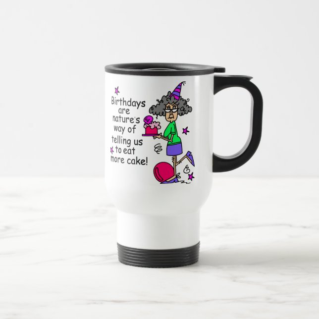 Caneca Térmica Coma Mais Bolo Humor de Aniversário (Direita)