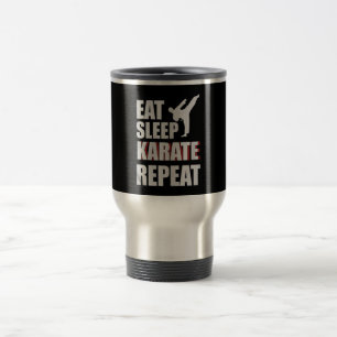 Caneca Térmica Coma o Karate Sleep Repetir Presente Personalizado