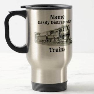 Caneca Térmica Comboio A Vintage A Vapor, Facilmente Distraído Po