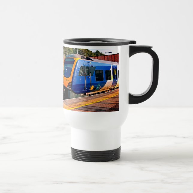 Caneca Térmica Comboio azul e amarelo (Direita)