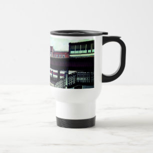 Caneca Térmica Comboio vermelho e branco