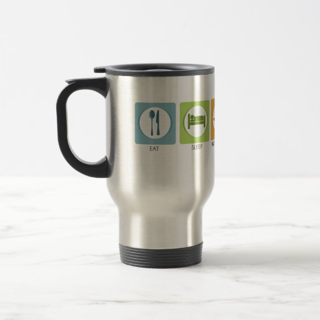Caneca Térmica Comer dormir, praticar direito (Esquerda)