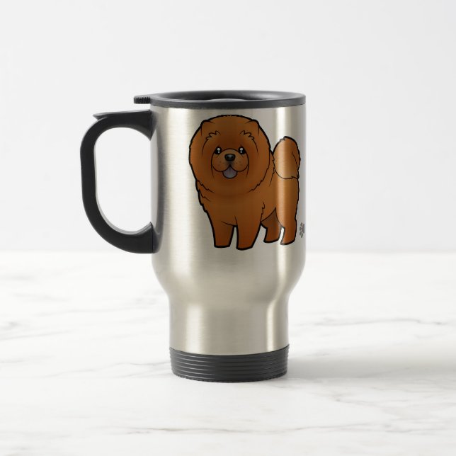 Caneca Térmica Comida de comida dos desenhos animados (Esquerda)