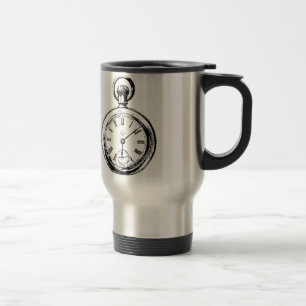Caneca Térmica Como a ilustração do relógio de bolso