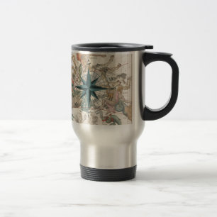 Caneca Térmica Compass em um Mapa Antigo