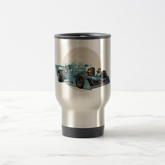 Caneca Térmica Conceito de carro de retrocorrida personalizado (Centro)