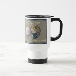 Caneca Térmica Conchas Marinhas Saudações do Parque IBSP à Beira-