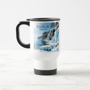 Caneca Térmica Condado de Door Wisconsin Inverno Congelado