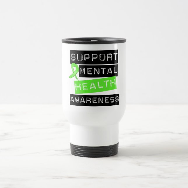 Caneca Térmica Consciência da saúde mental do apoio (Centro)