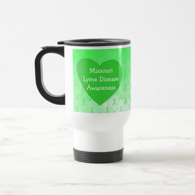 Caneca Térmica Conscientização da Doença de Lyme no Copo de Café  (Esquerda)