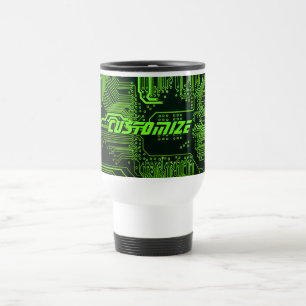 Caneca Térmica Conselho de circuito de computador verde Legal per
