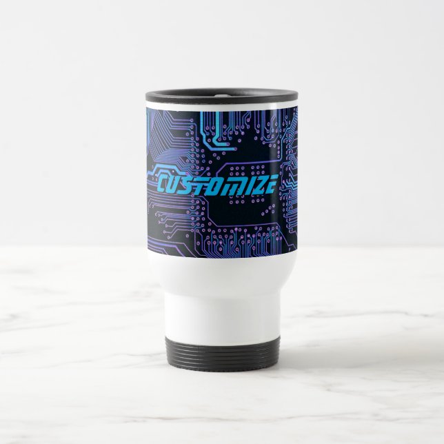 Caneca Térmica Conselho de Circuito Eletrônico Azul PCB Blue - Ou (Centro)