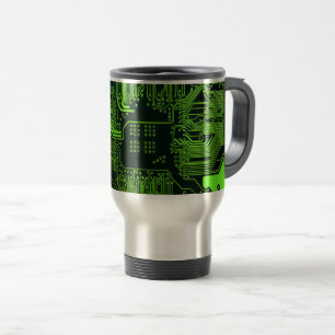 Caneca Térmica Conselho do circuito do computador legal verde