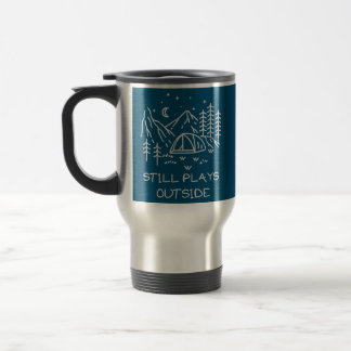 Caneca Térmica Continua A Jogar Fora Do Engraçado Acampamento De 