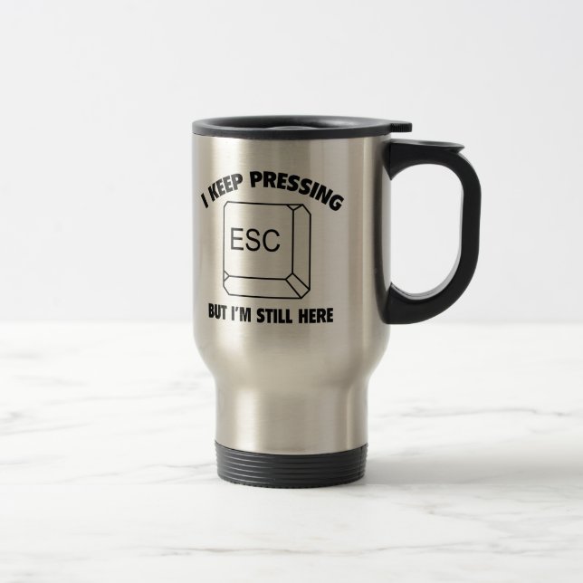 Caneca Térmica Continuo a pressionar o CES, mas ainda estou aqui (Direita)