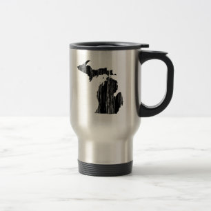 Caneca Térmica Contorno do estado de Michigan em apuros
