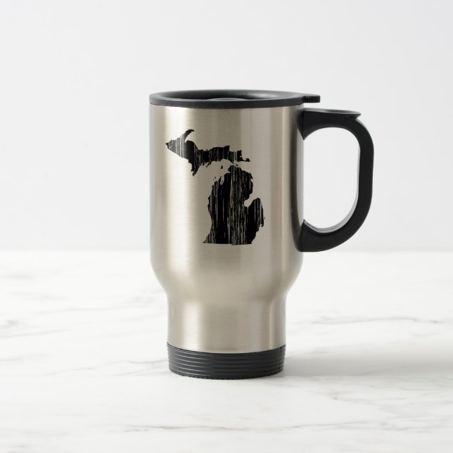 Caneca Térmica Contorno do estado de Michigan em apuros (Direita)