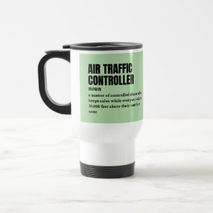 Caneca Térmica Controlador de tráfego aéreo - Definição engraçada
