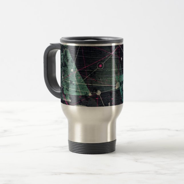 Caneca Térmica Cool Abstract Digital Graffiti Art Geometic (Frente Esquerda)