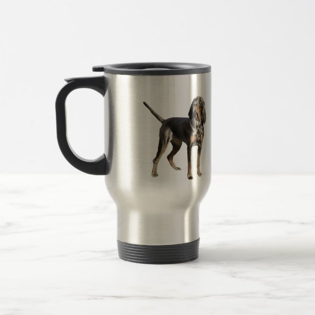 Caneca Térmica Coon Hound Preto e Marrom Americano (Esquerda)