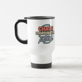 Caneca Térmica Coordenador de Caos Gratidão Alimentada por Cafeín