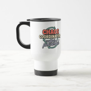 Caneca Térmica Coordenador de Caos Gratidão Alimentada por Cafeín