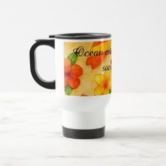 Caneca Térmica Copacabana Beach Watercolor Floral Tropical