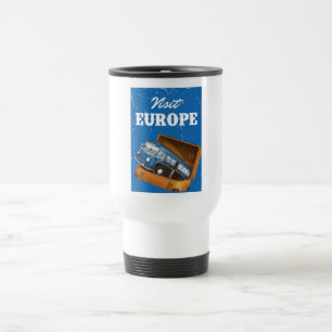 Caneca Térmica Cópia das férias do vintage de Europa da visita
