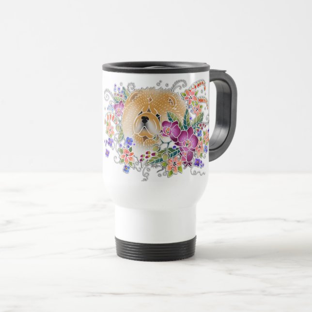 Caneca Térmica Copo de viagem GARDEN DANCE Chow (Frente Esquerda)