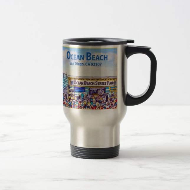 Caneca Térmica Copo do viagem da praia do oceano (Direita)