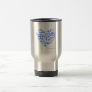 Caneca Térmica Copo do viagem do mosaico do coração (os lucros