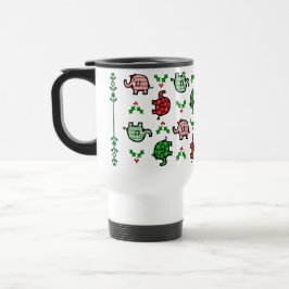 Caneca Térmica Copo Térmico Elefante de Natal