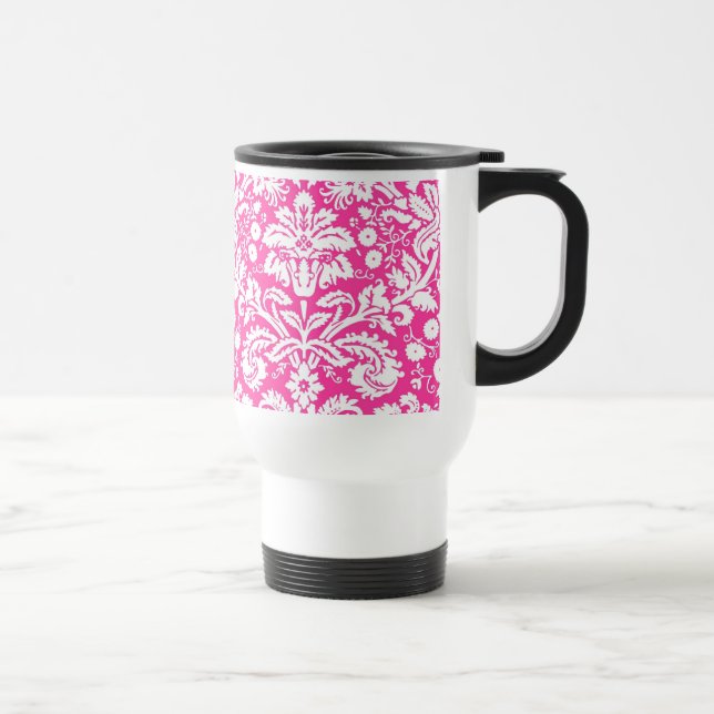 Caneca Térmica Cor damasco do rosa quente (Direita)