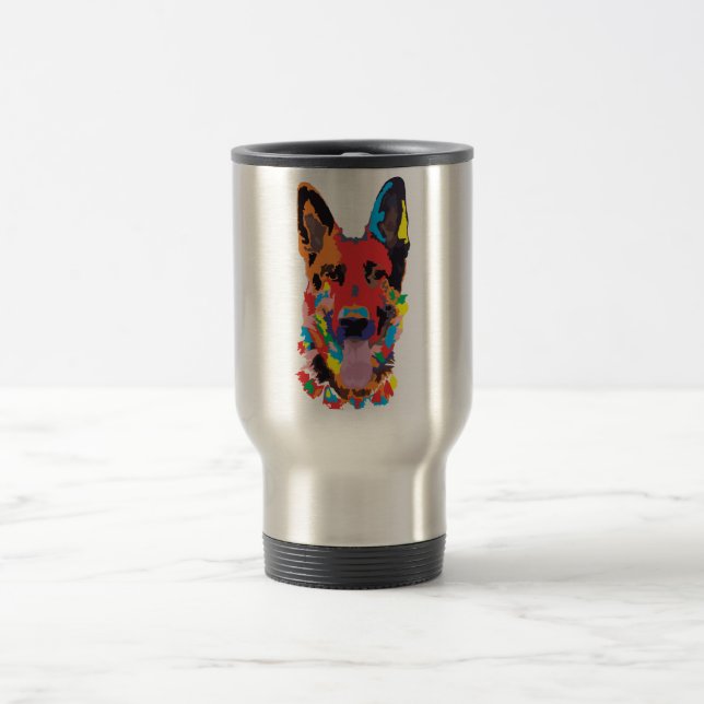 Caneca Térmica cor do german shepherd (Centro)