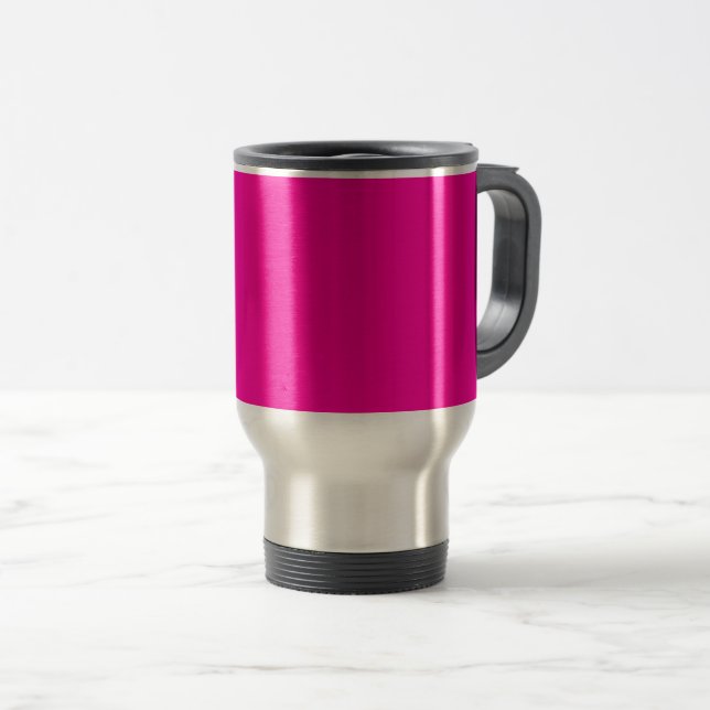 Caneca Térmica Cor Sólida Neon Rosa (Frente Esquerda)
