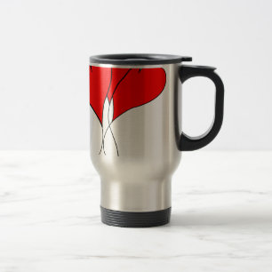 Caneca Térmica coração corações valentine esposa namorada