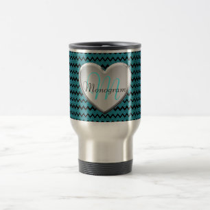 Caneca Térmica Coração customizável do monograma