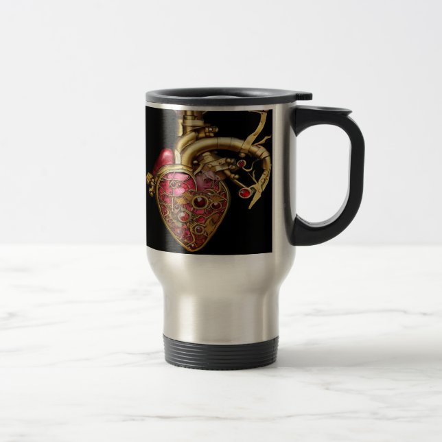 Caneca Térmica Coração e Lágrimas Anatômicas Steampunk (Direita)