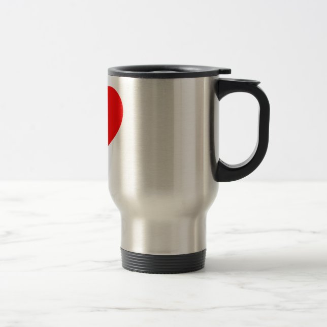 Caneca Térmica Coração vermelho (Direita)
