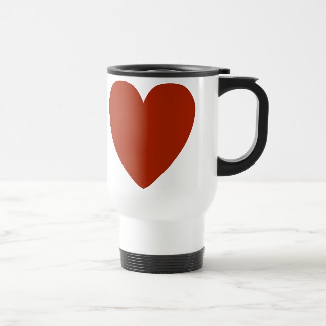 Caneca Térmica Coração Vermelho Simples (Direita)