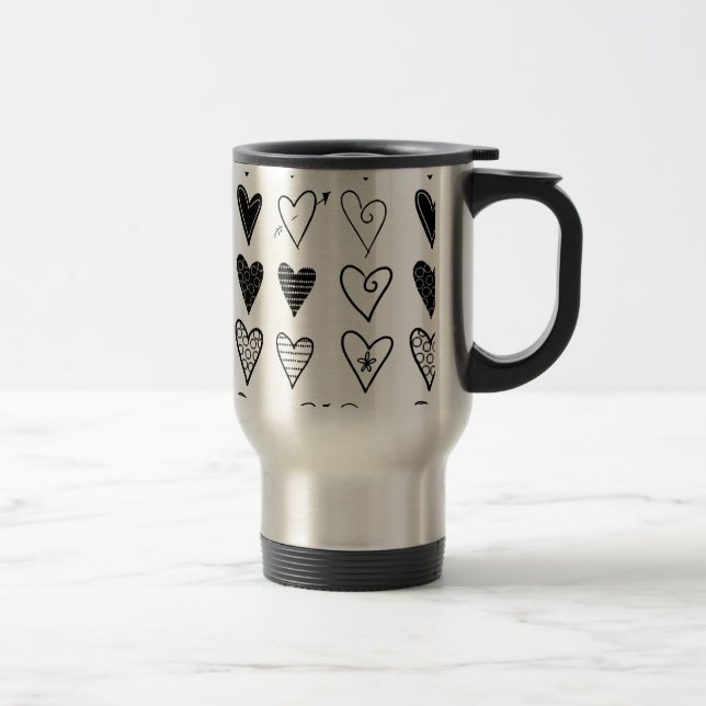Caneca Térmica Corações (Direita)