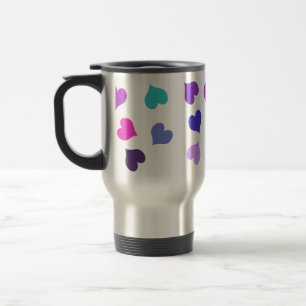 Caneca Térmica Corações bonitos e coloridos