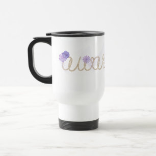 Caneca Térmica Corda de CONSCIENTIZAÇÃO com Flores Abstratas